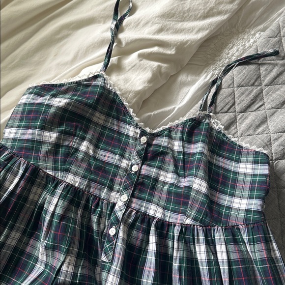 Victoria's Secret Other - Vintage Victoria's Secret Gold Label Nightgown Country Cotton Tartan Plaid L